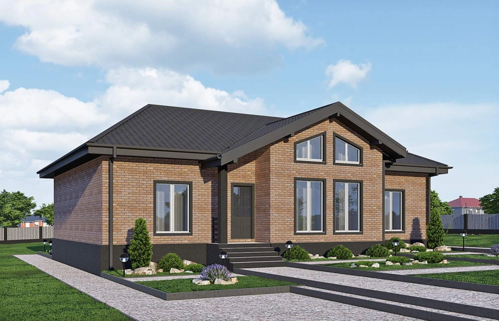 Nhà mái nhật sân vườn với hàng rào gỗ mộc mạc