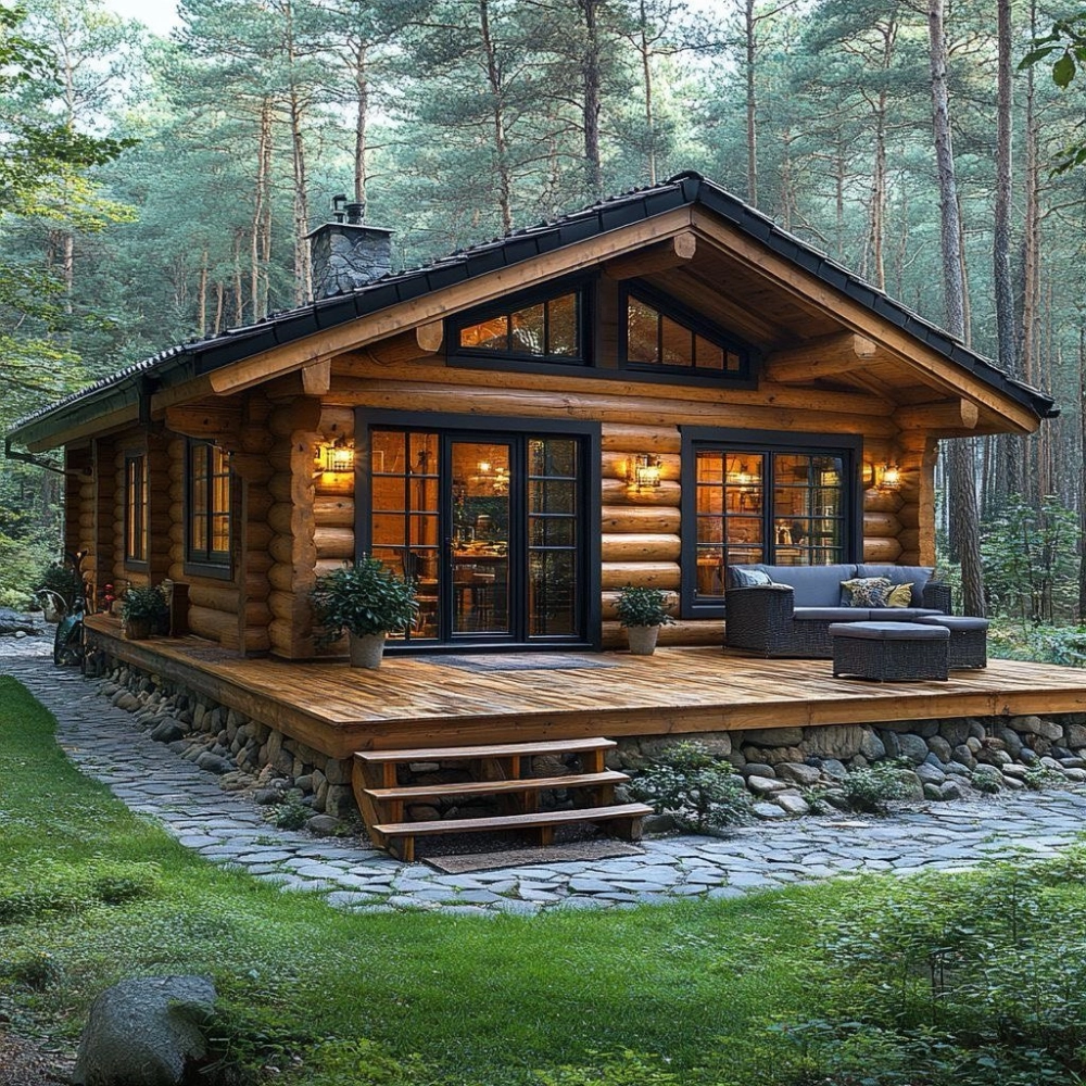 Lối đi rải sỏi trong tiểu cảnh sân vườn nhà mái nhật