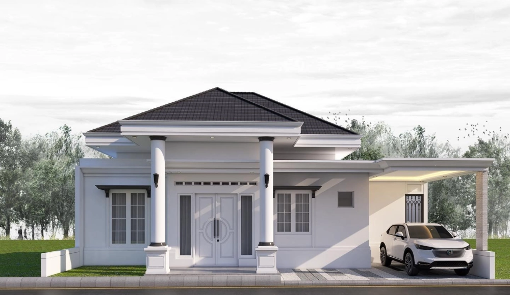 Cửa gỗ nhà mái nhật tân cổ điển mang lại cảm giác ấm cúng