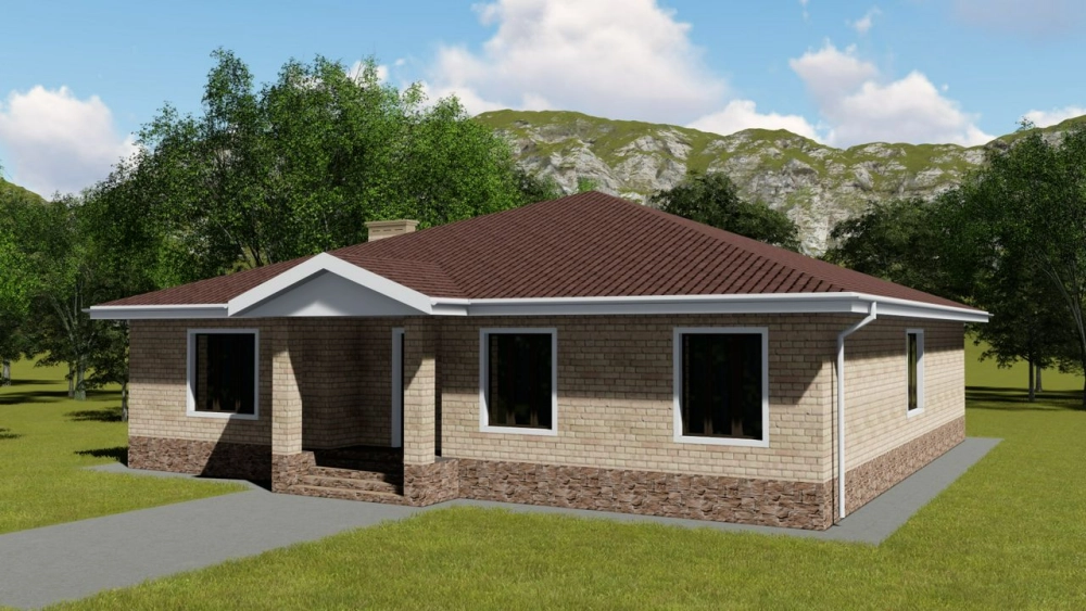 Mẫu cổng tường rào đẹp cho nhà vuông mái nhật sang trọng