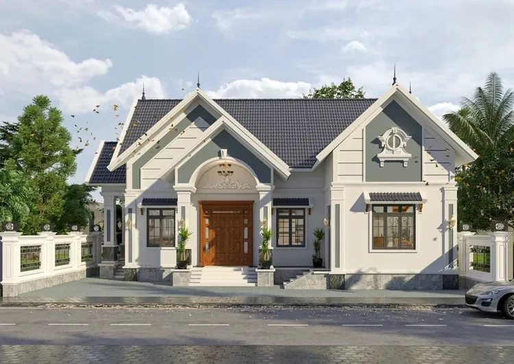 Sự bền bỉ thể hiện qua nhà mái thái 1 tầng mái ngói