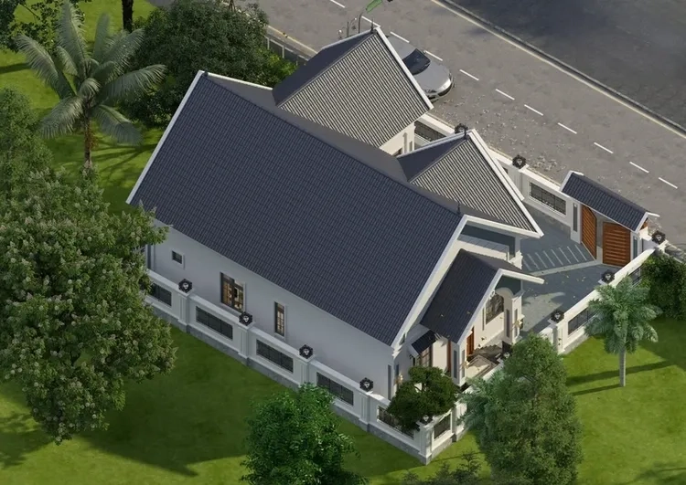 Nét quen thuộc từ nhà mái thái 1 tầng mái thái truyền thống