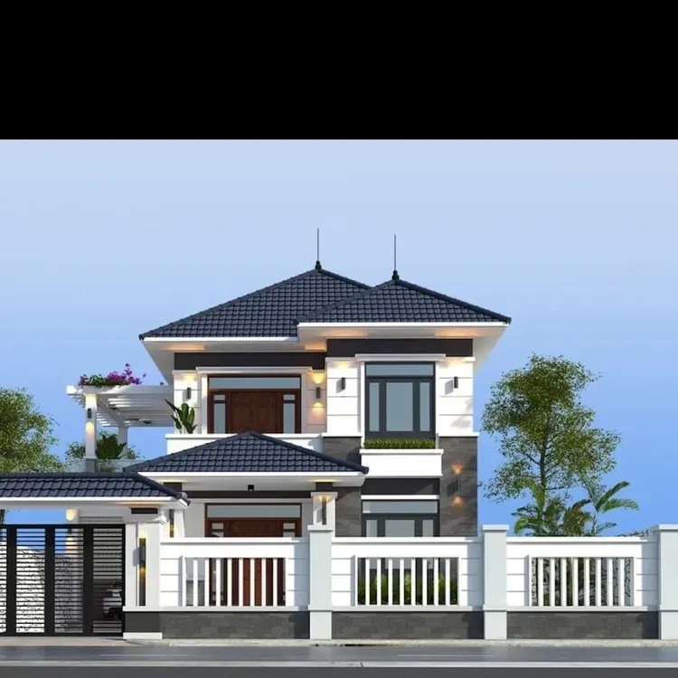 Phù hợp gia đình đông với nhà mái thái 2 tầng 4 phòng ngủ