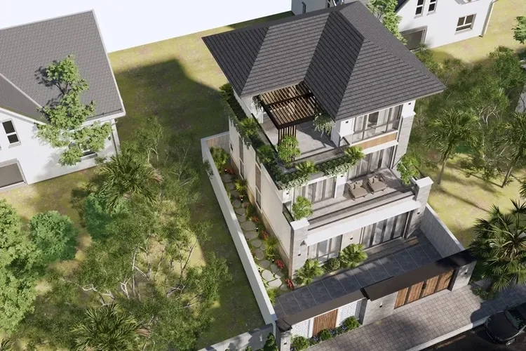 Ý tưởng mới cho gia đình chọn mẫu nhà mái thái 3 tầng