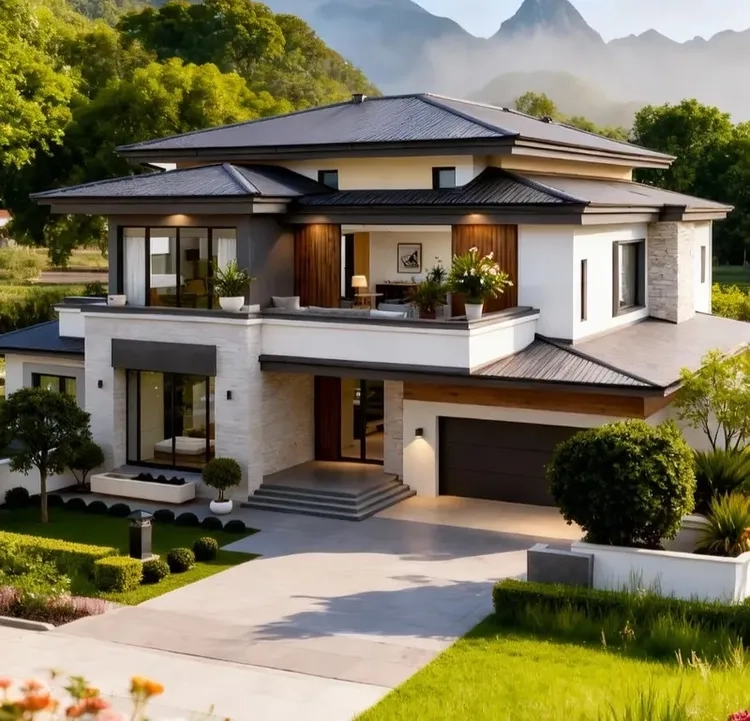 Đẳng cấp sống thể hiện ở nhà mái thái 3 tầng sang trọng