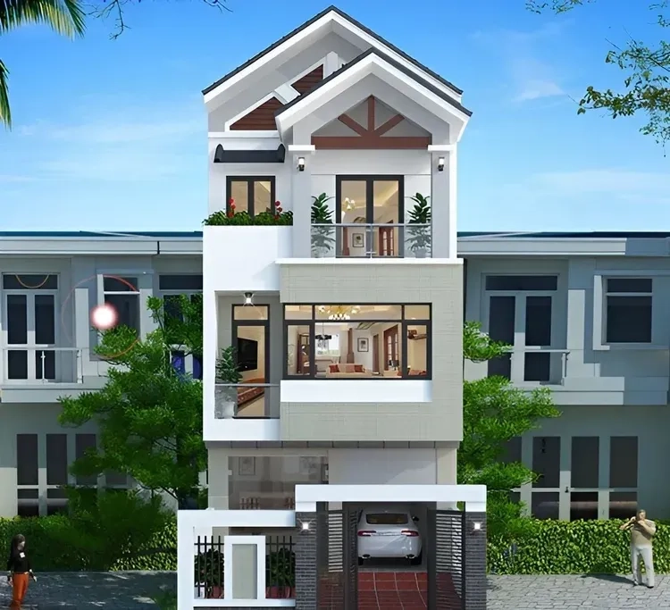 Khai thác hiệu quả với nhà mái thái 3 tầng kinh doanh