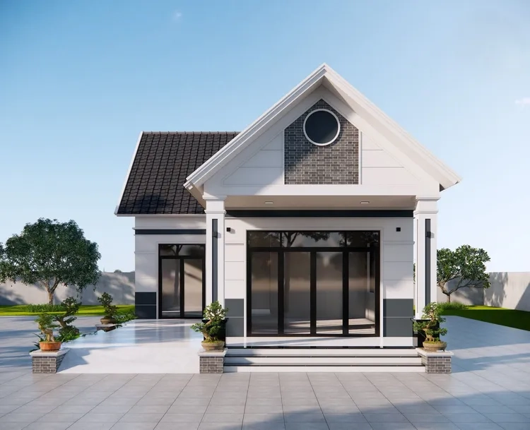 Giải pháp tối ưu công năng cho nhà mái thái chữ l 2 tầng