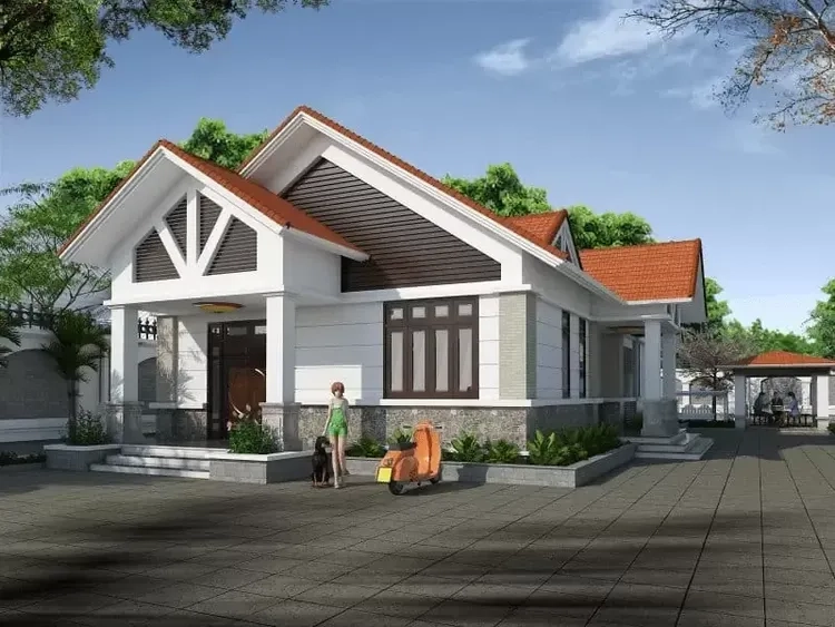 Dễ dự toán hơn với chi phí xây nhà mái thái nông thôn