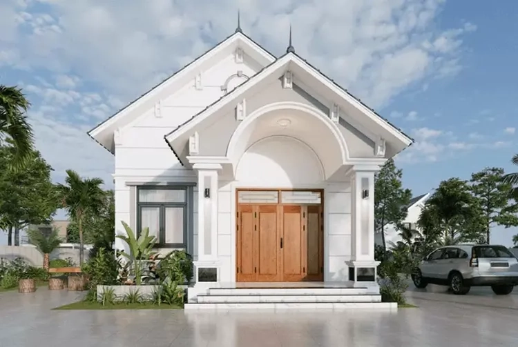 Nhà mái thái sân vườn 2 tầng sang trọng dễ ứng dụng