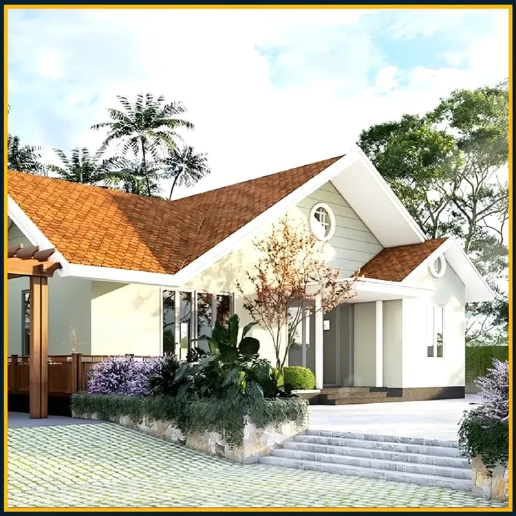 Nhà mái thái sân vườn diện tích nhỏ vẫn thông thoáng