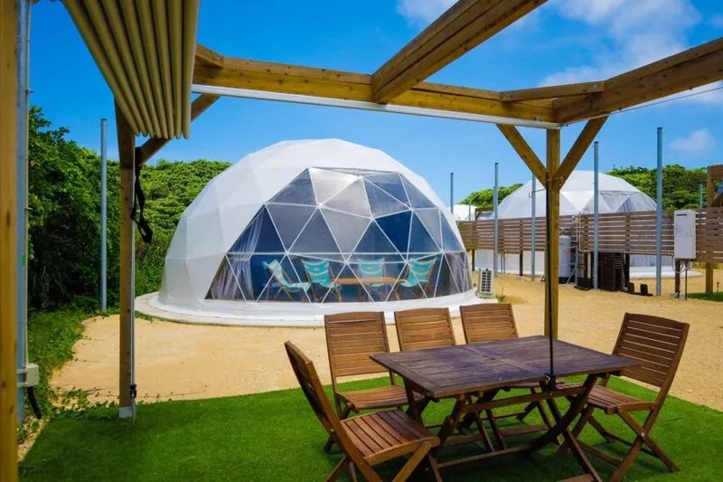 Đặt bungalow mái vòm ngoài trời