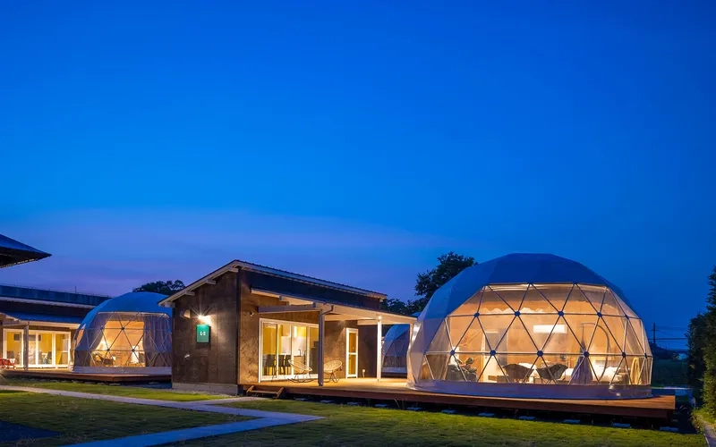 Các bungalow mái vòm cho resort