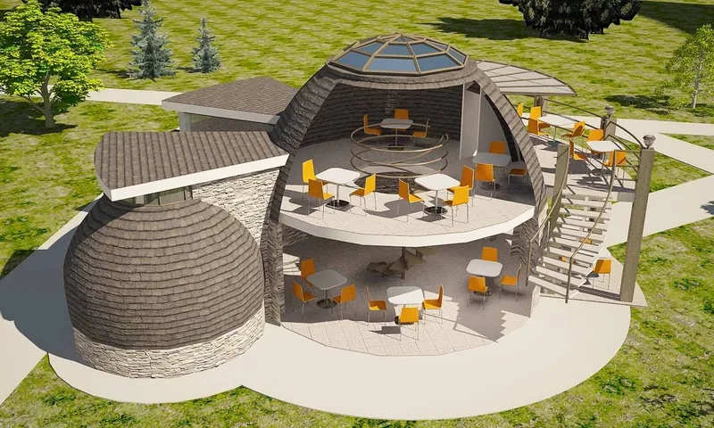 Nhà mái vòm bằng vật liệu tái chế