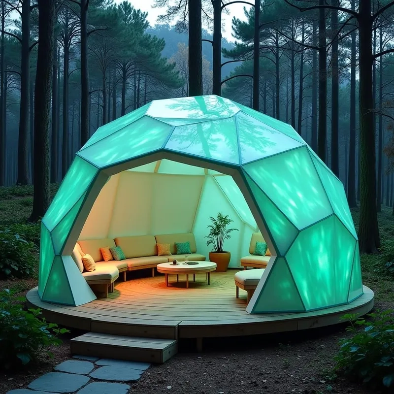 Nét mái vòm kính nghệ thuật cuốn hút