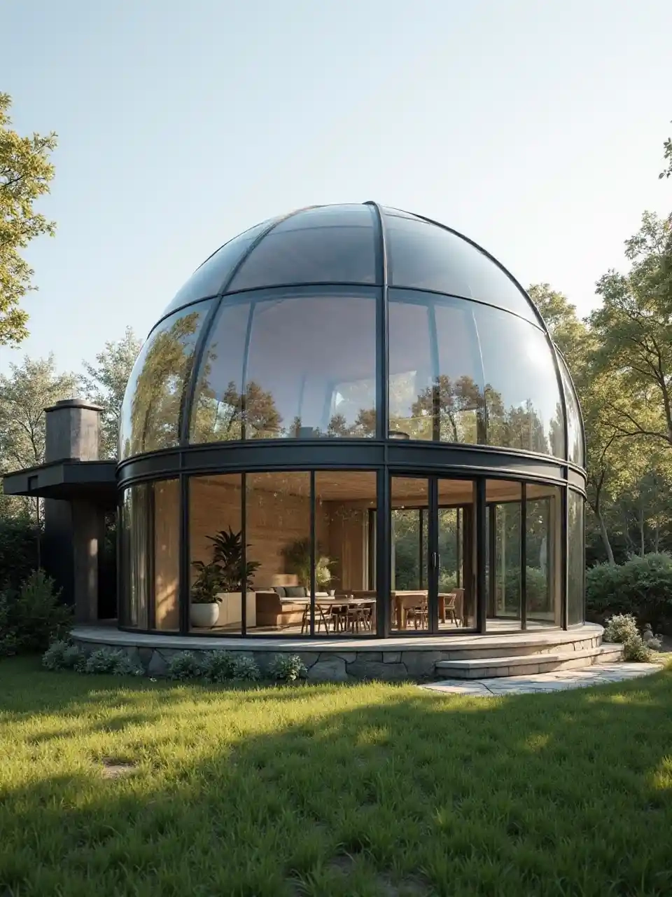 Mẫu mái vòm kính trang trí rất xinh