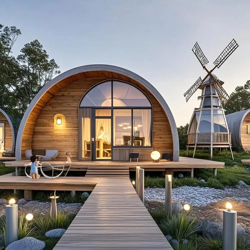 Mẫu nhà mái vòm nghỉ dưỡng đẹp