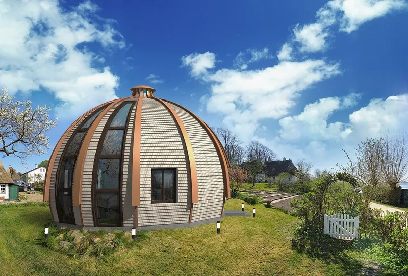 Nhà mái vòm trắng phong cách Âu