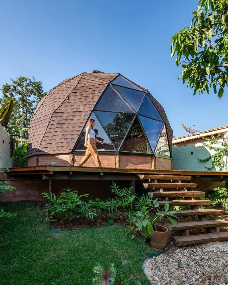 Mẫu nhà mái vòm mini tối giản