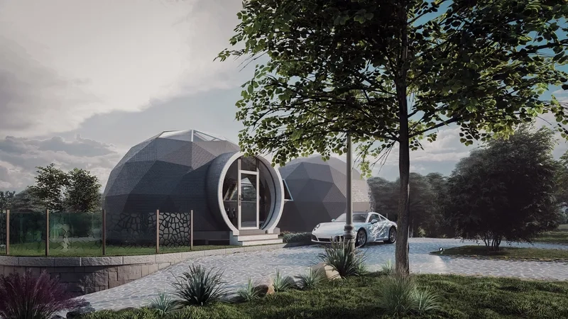 Mẫu phối cảnh nhà vòm bê tông bền