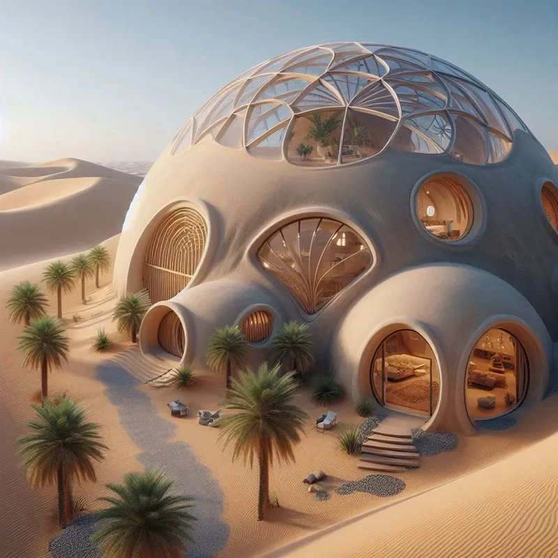 Xem phối cảnh nhà mái vòm 2 tầng