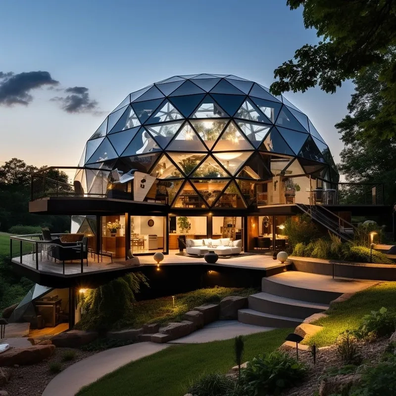 Bản thiết kế nhà mái vòm hiện đại