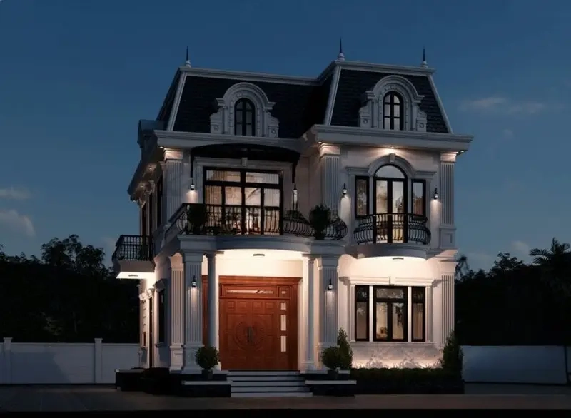 Mái mansard lợp đá Slate thi công chuẩn kỹ thuật cao