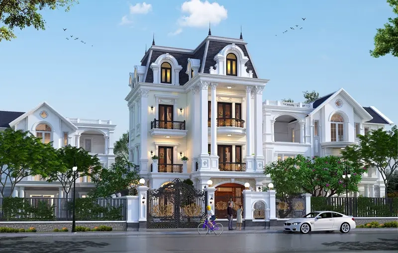 Mái mansard lợp đá Slate cổ điển mang hơi thở châu âu