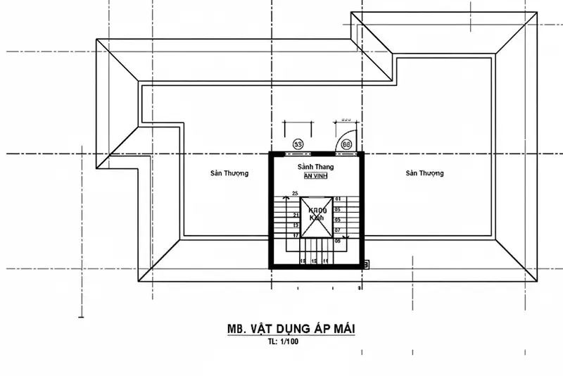 Xem ảnh bản vẽ nhà mái Mansard hiện đại tối ưu công năng