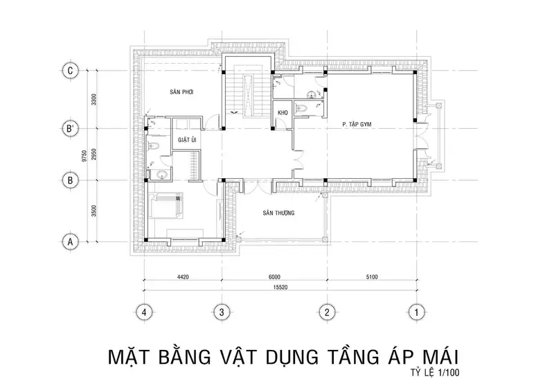 Tham khảo ảnh bản vẽ nhà mái Mansard tân cổ điển tinh xảo