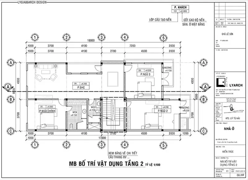 Ảnh bản vẽ nhà mái Mansard tối ưu không gian sống tiện nghi