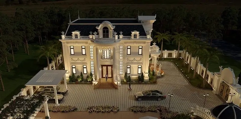 Mặt tiền biệt thự Mansard cổ điển đậm chất nghệ thuật