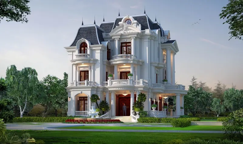 Trải nghiệm mặt tiền biệt thự Mansard cao cấp đẳng cấp
