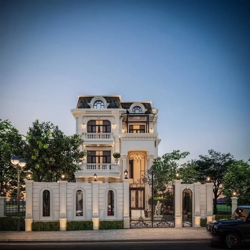 Nhà mái Mansard 4 tầng phản ánh xu hướng thiết kế mới