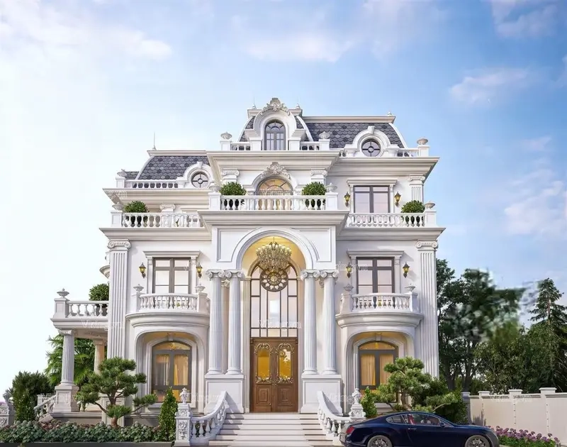 Nhà mái Mansard 4 tầng khẳng định đẳng cấp kiến trúc