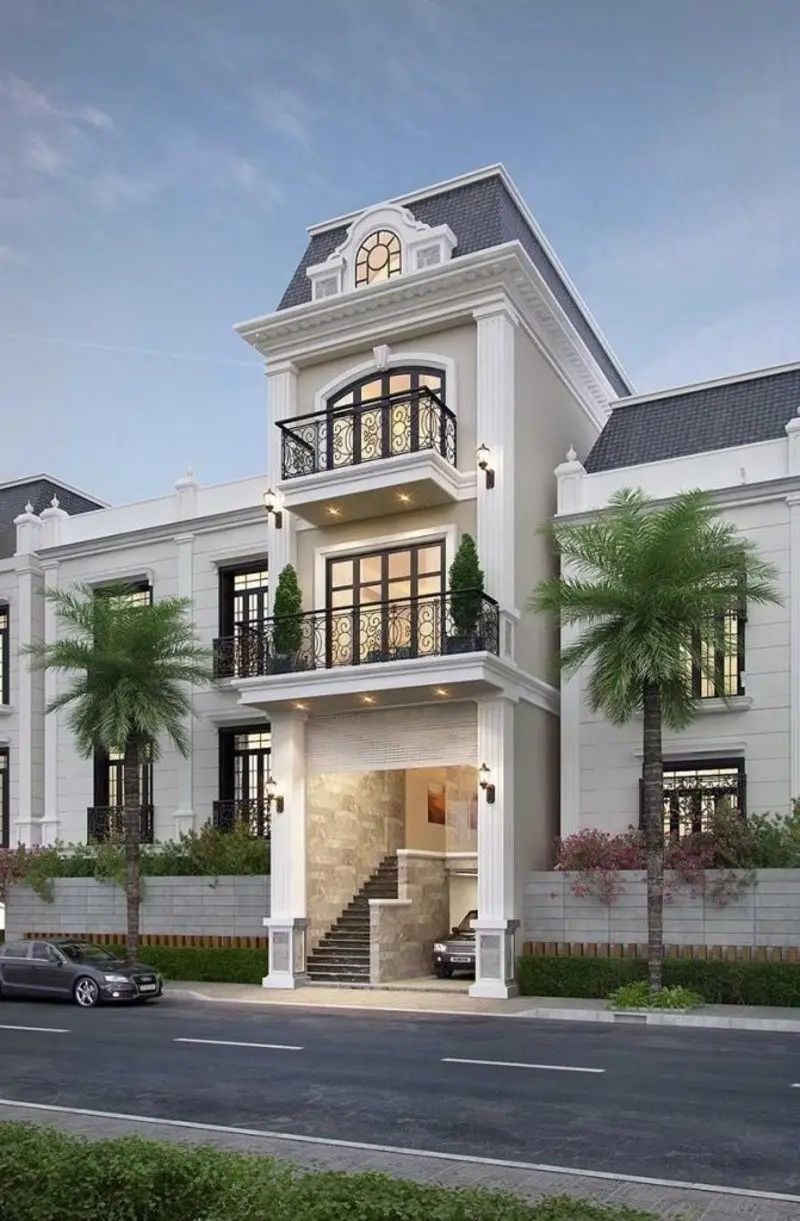 Nhà mái Mansard 4 tầng là lựa chọn được ưa chuộng