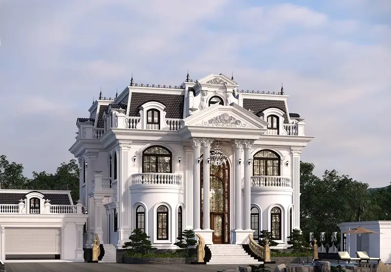 Nhà mái Mansard 4 tầng là mẫu nhà đẹp đáng tham khảo