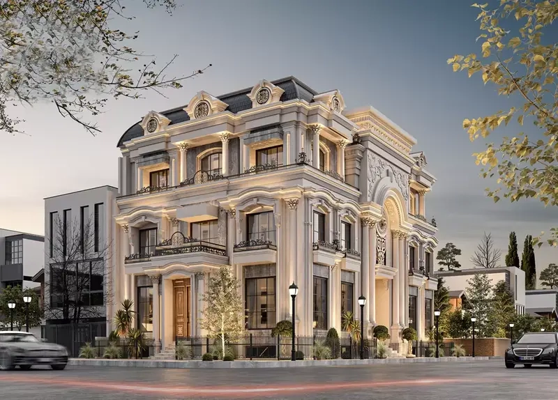 Nhà mái Mansard châu Âu biệt thự gây ấn tượng mạnh