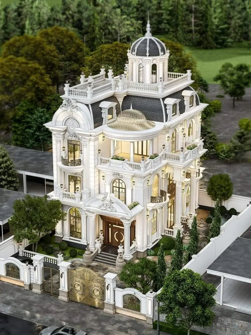 Nhà mái Mansard châu Âu xây dựng chuẩn kỹ thuật