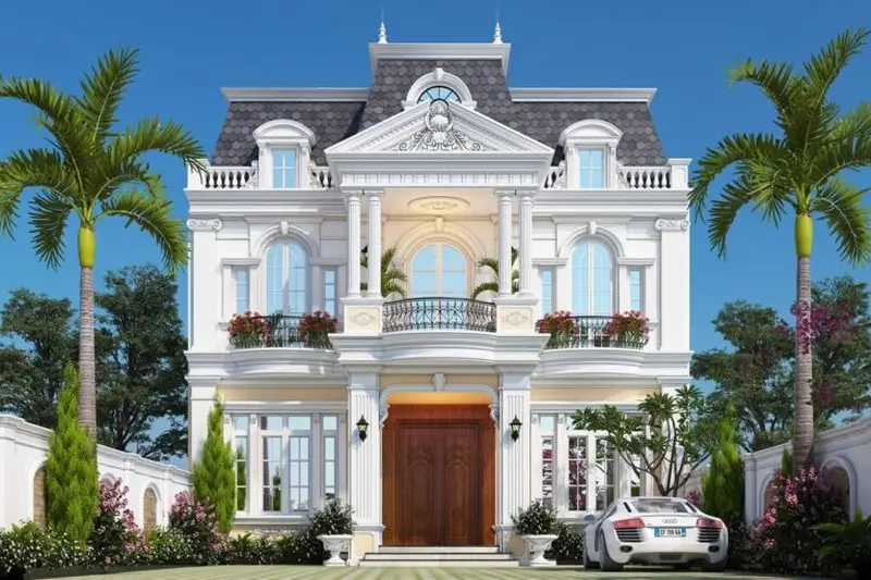 Nhà mái Mansard cổ điển tôn vinh vẻ đẹp sang trọng