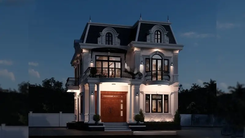 Nhà mái Mansard có tầng áp mái cho nhà phố gọn gàng