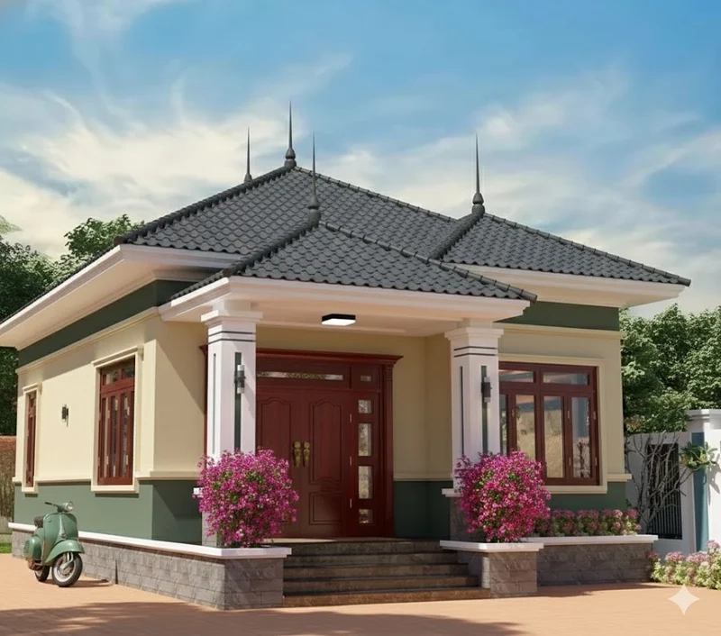 Mẫu nhà mái Nhật đẹp mang phong cách Á Đông