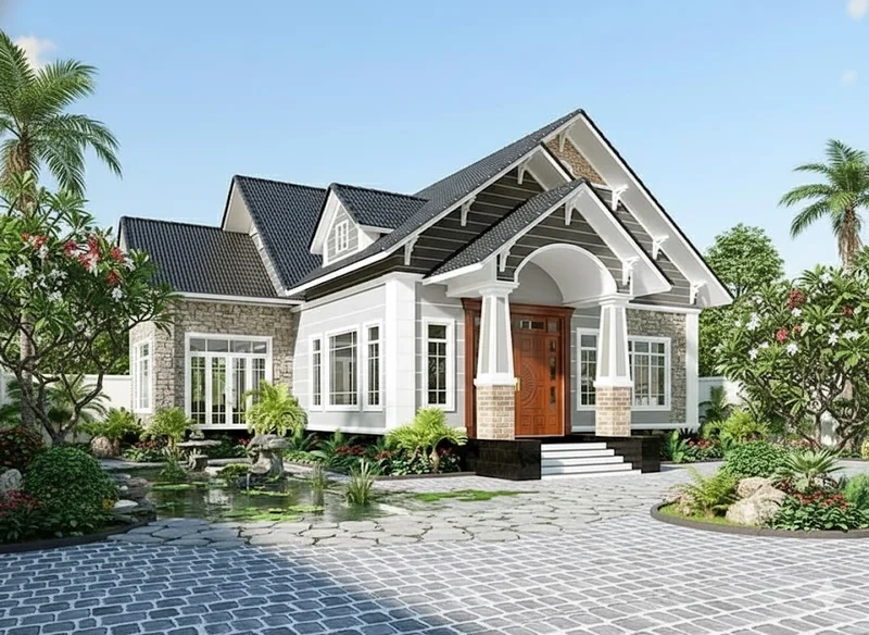 nhà mái thái giá rẻ phù hợp nông thôn