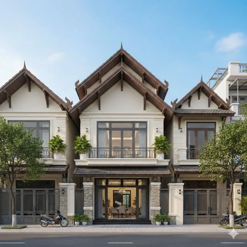 Tìm hiểu Nhà ống mái Thái dễ thi công