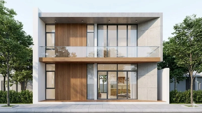 Nhà phố mái bằng hiện đại bền đẹp lâu dài