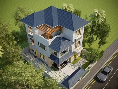 Tổng hợp ảnh mẫu nhà mái thái 3 tầng được yêu thích nhất