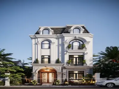 Nhà mái Mansard cổ điển tôn vinh vẻ đẹp sang trọng