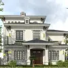 Mặt tiền biệt thự mái Mansard chạm đến chuẩn mực đỉnh cao