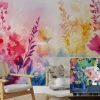 Transforming spaces with removable watercolor floral wallpaper for accent wall