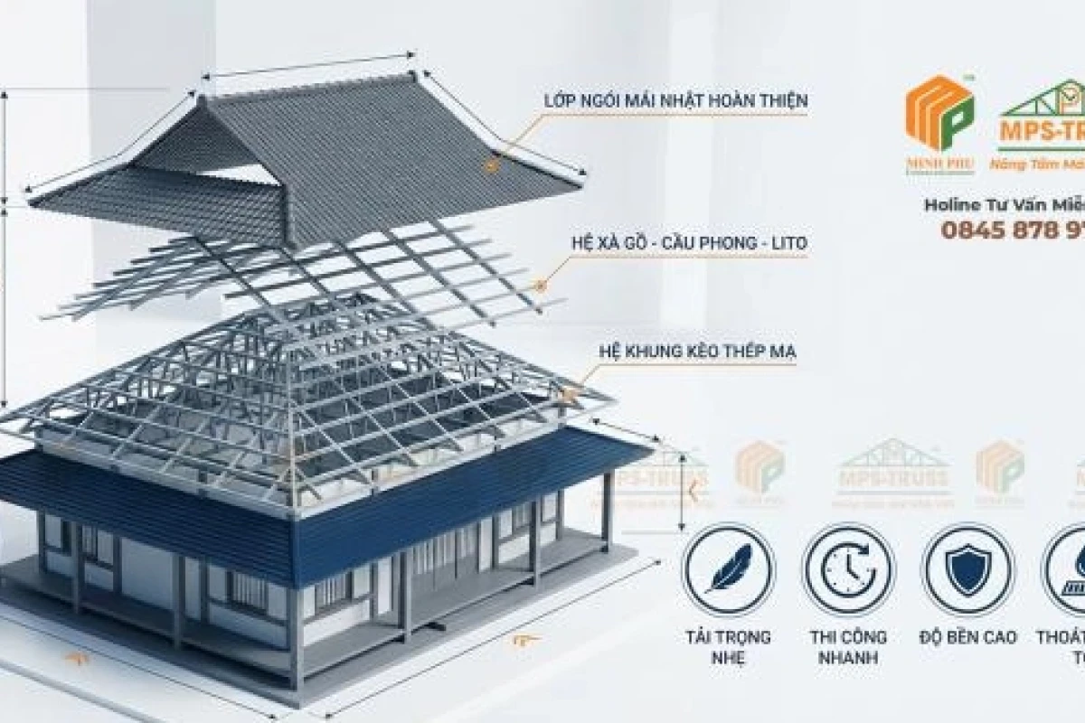 Kết cấu mái nhật chuẩn chuyên gia 2026 và giải pháp thi công