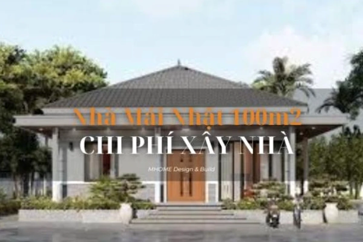 Mẫu nhà 2 tầng mái Nhật 100m2: Kiến trúc sang trọng cho gia đình hiện đại